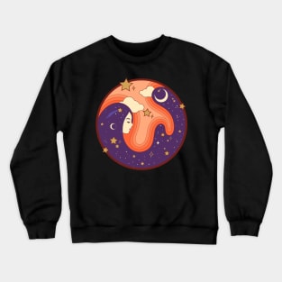 1970s cosmic girl Crewneck Sweatshirt